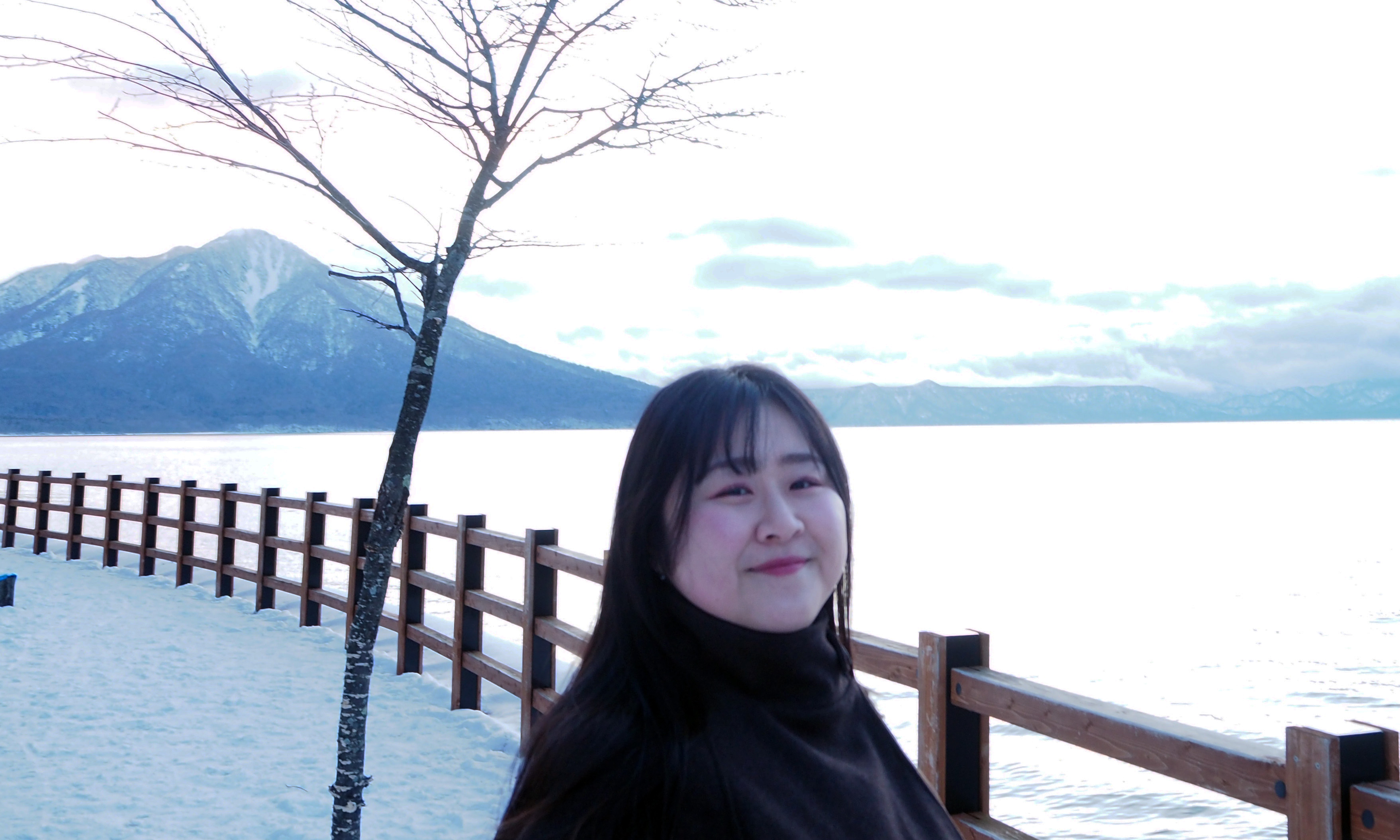 支笏湖での私の写真